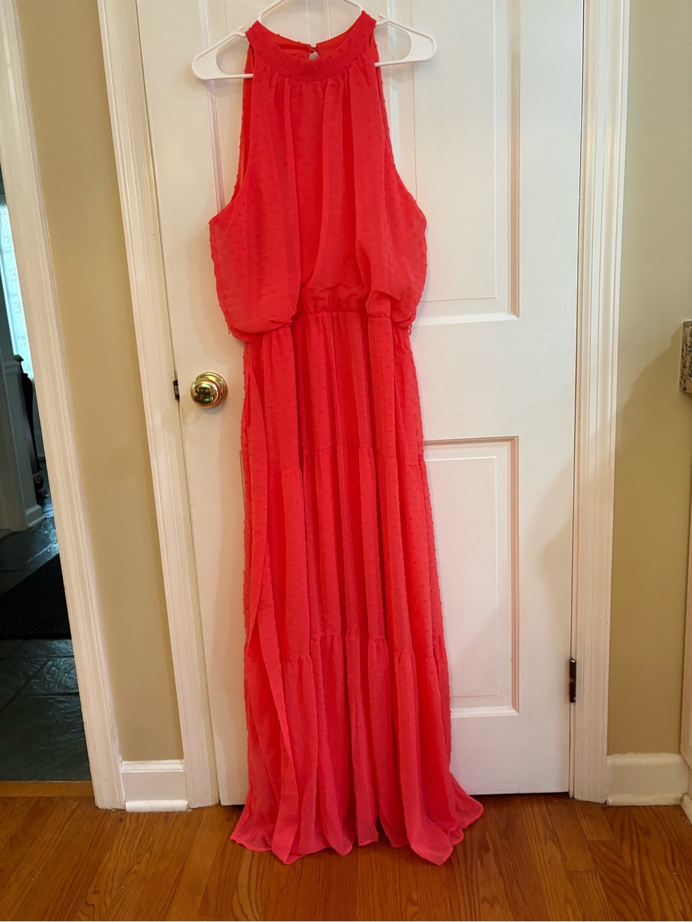 julia jordan Coral Halter Maxi Dress